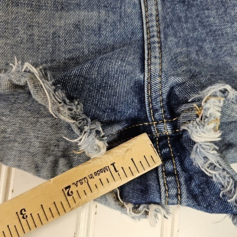 Topshop Moto Jean Shorts Women's Button Fly Size‎ 8 - Picture 9 of 10